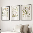 Watercolor Wildflower Floral Nursery Wall Art Set by Wall Art Set