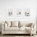 Winter Farm Tree Watercolor Wall Art Poster Set by Wall Art Set