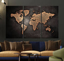 World Map Canvas Print – Detailed Map of the World Wall Art