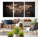 World Map Canvas Print – Detailed Map of the World Wall Art
