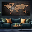 World Map Canvas Print – Detailed Map of the World Wall Art