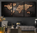 World Map Canvas Print – Detailed Map of the World Wall Art