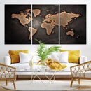 World Map Canvas Print – Detailed Map of the World Wall Art