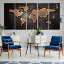 World Map Canvas Print – Detailed Map of the World Wall Art