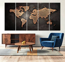 World Map Canvas Print – Detailed Map of the World Wall Art