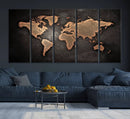 World Map Canvas Print – Detailed Map of the World Wall Art