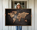 World Map Canvas Print – Detailed Map of the World Wall Art