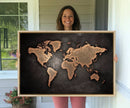 World Map Canvas Print – Detailed Map of the World Wall Art