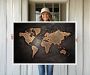 World Map Canvas Print – Detailed Map of the World Wall Art