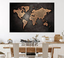 World Map Canvas Print – Detailed Map of the World Wall Art