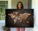 World Map Canvas Print – Detailed Map of the World Wall Art