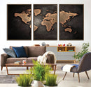 World Map Canvas Print – Detailed Map of the World Wall Art