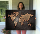World Map Canvas Print – Detailed Map of the World Wall Art