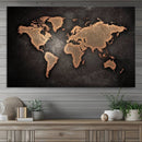 World Map Canvas Print – Detailed Map of the World Wall Art