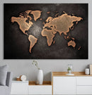 World Map Canvas Print – Detailed Map of the World Wall Art