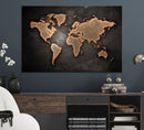 World Map Canvas Print – Detailed Map of the World Wall Art