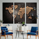 World Map Canvas Print – Detailed Map of the World Wall Art