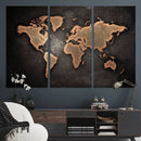 World Map Canvas Print – Detailed Map of the World Wall Art