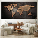 World Map Canvas Print – Detailed Map of the World Wall Art
