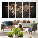World Map Canvas Print – Detailed Map of the World Wall Art