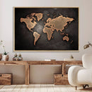 World Map Canvas Print – Detailed Map of the World Wall Art