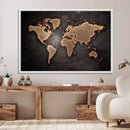 World Map Canvas Print – Detailed Map of the World Wall Art