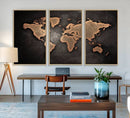 World Map Canvas Print – Detailed Map of the World Wall Art