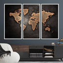 World Map Canvas Print – Detailed Map of the World Wall Art