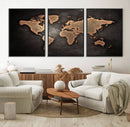 World Map Canvas Print – Detailed Map of the World Wall Art