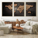 World Map Canvas Print – Detailed Map of the World Wall Art