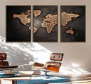 World Map Canvas Print – Detailed Map of the World Wall Art
