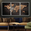World Map Canvas Print – Detailed Map of the World Wall Art