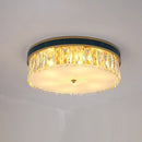 Modern Leather Crystal Ceiling Lamp