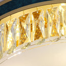 Modern Leather Crystal Ceiling Lamp