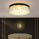 Modern Leather Crystal Ceiling Lamp