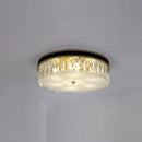 Modern Leather Crystal Ceiling Lamp