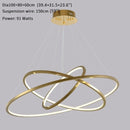 Large Ring Stainless Steel Light Fixture for Living Room, Hall, Staircase, Foyer, Stairwell