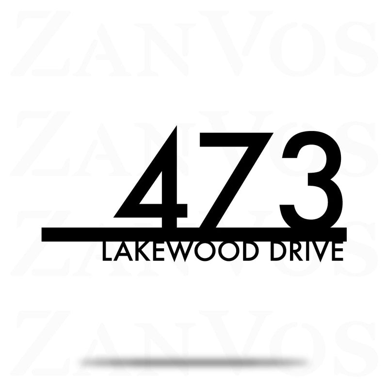 Modern Address Sign