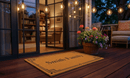 Modern Luxe Border Personalized Coir Mat