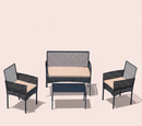 4Pcs Outdoor Patio Furniture Set – Rattan Wicker Sofa - Multiple Styles by 2Dropme