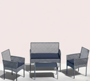 4Pcs Outdoor Patio Furniture Set – Rattan Wicker Sofa - Multiple Styles by 2Dropme