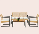 4Pcs Outdoor Patio Furniture Set – Rattan Wicker Sofa - Multiple Styles by 2Dropme