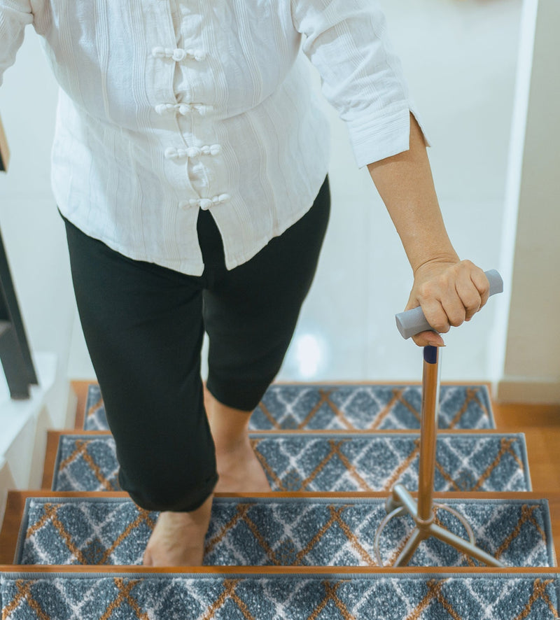 Stair Treads Rug 9"x28" Modern Collection | Teal