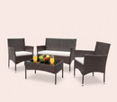 4Pcs Outdoor Patio Furniture Set – Rattan Wicker Sofa - Multiple Styles by 2Dropme
