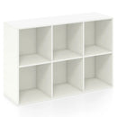 Modern 6-Cube Bookcase with Anti-tipping Kits for Bedroom Living Room-White by LJGDeals