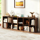 6-Cube Bookcase with Anti-Tipping Kit - Rustic Brown by LJGDeals