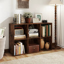 6-Cube Bookcase with Anti-Tipping Kit - Rustic Brown by LJGDeals