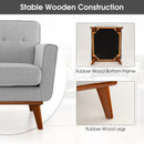 Modern Accent Chair Upholstered Linen Fabric Armchair with Removable Padded Seat Cushion by LJGDeals