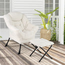 Modern Accent Chair with Folding Footrest and Head Pillow by LJGDeals