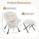 Modern Accent Chair with Folding Footrest and Head Pillow by LJGDeals